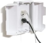 Outlet Cover Box for Child Safety (2 Pack) Duplex & Decorator Electrical Outlet Plates, Concealed Access Buttons, and Spacious Compartment - Jool Baby